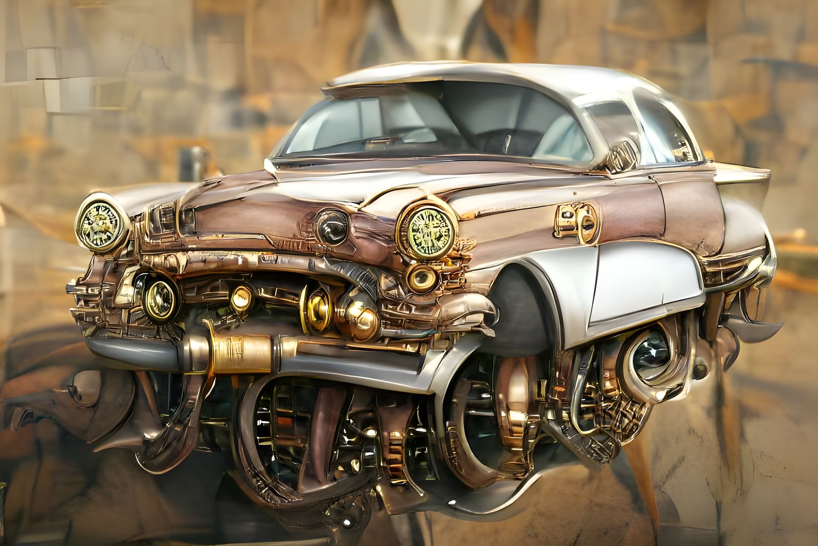Luxurious Steampunk Cadillac of the Future