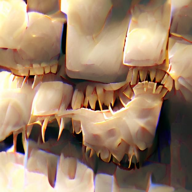 Surreal Close-Up of Dazzling Teeth