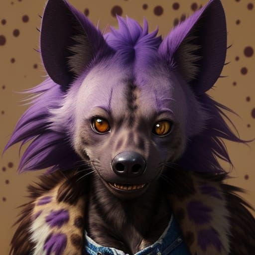 Furry Hyena Ecstasy in Lovecraftian Landscape