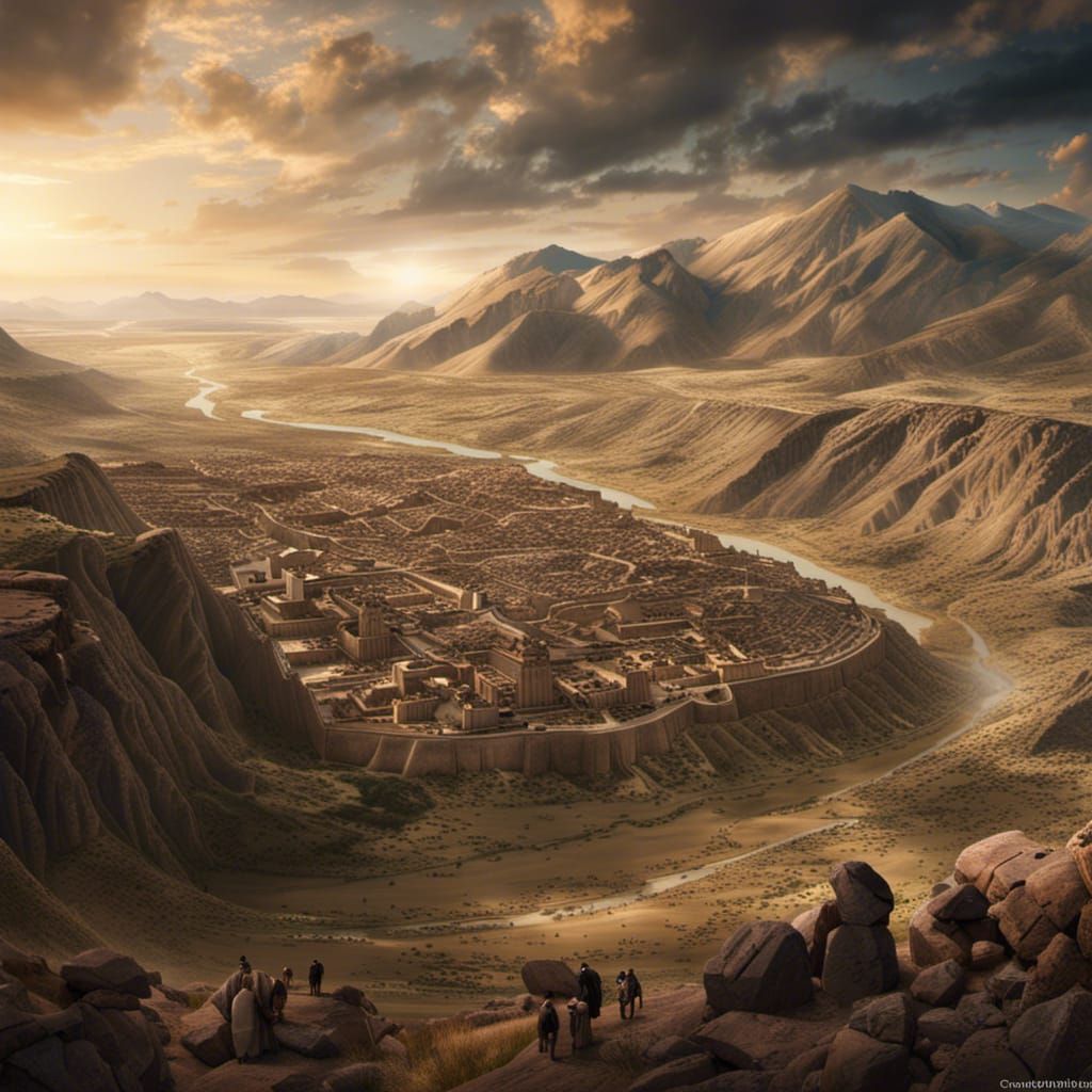 Ancient Saqqez Panorama in Epic Digital Realism