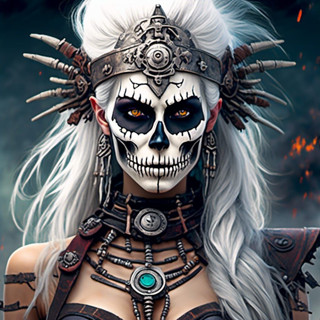 Majestic Steampunk Princess of the Wasteland in Vibrant Airb...