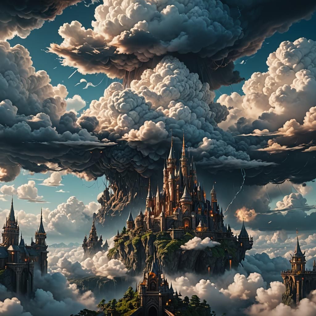 Surreal Cloudscape in Deep, Intricate Detail