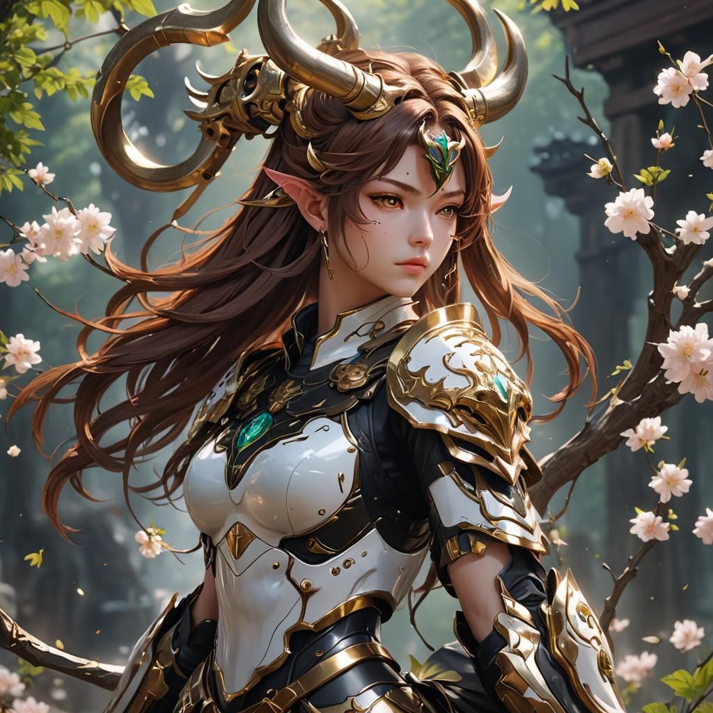 Taurus in Cyberpunk 3D Anime Style