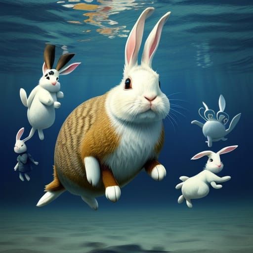 Surreal Rabbit Decides Fate, Modigliani and Aardman Style