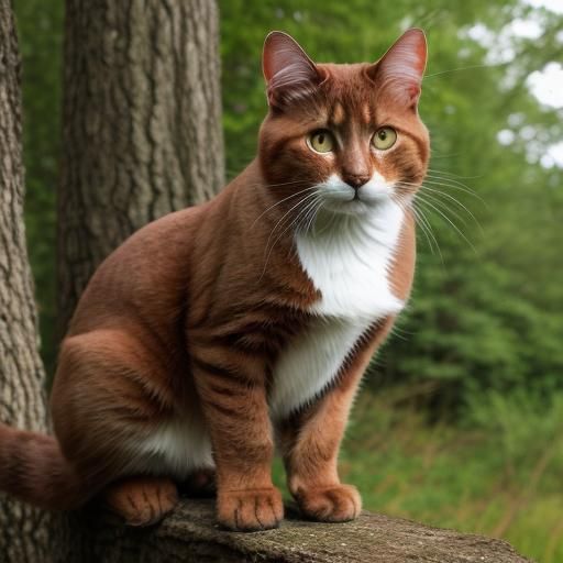 Brown Feline with Distinctive Coat Pattern