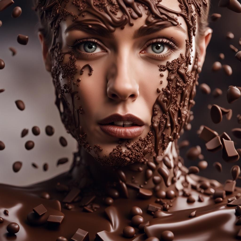 Chocolate Goddess in Epic Digital Painting