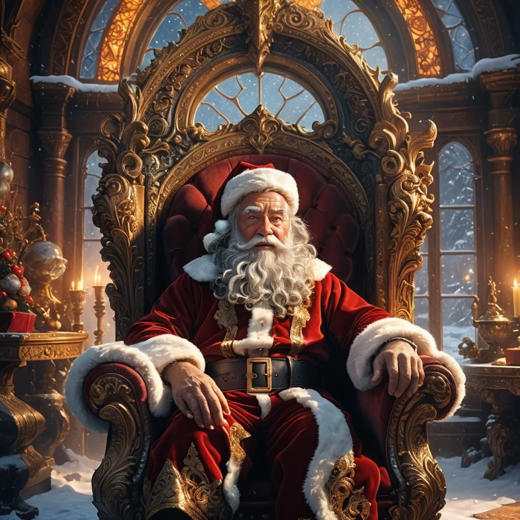 Regal Santa in Mystical Workshop