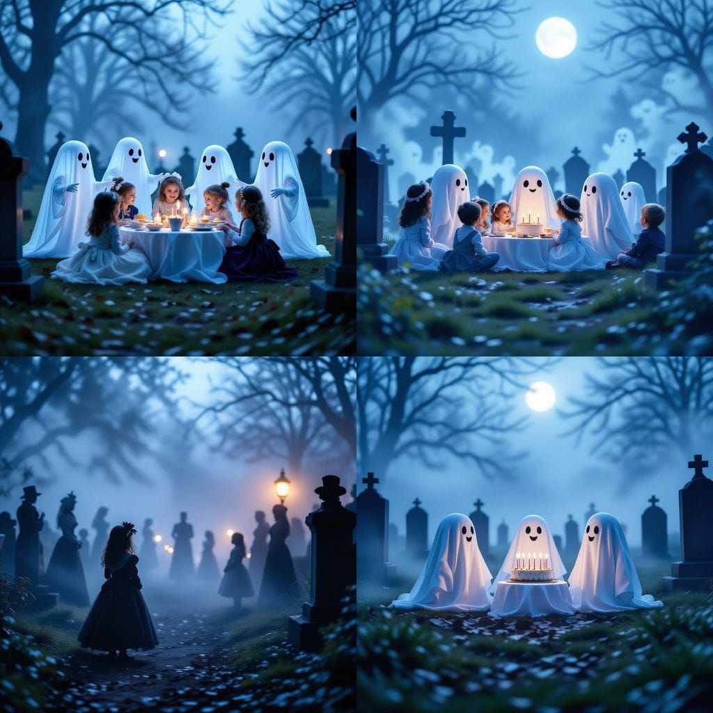Ghosts Attend Children's Spooky Cemetery Birthday Party
