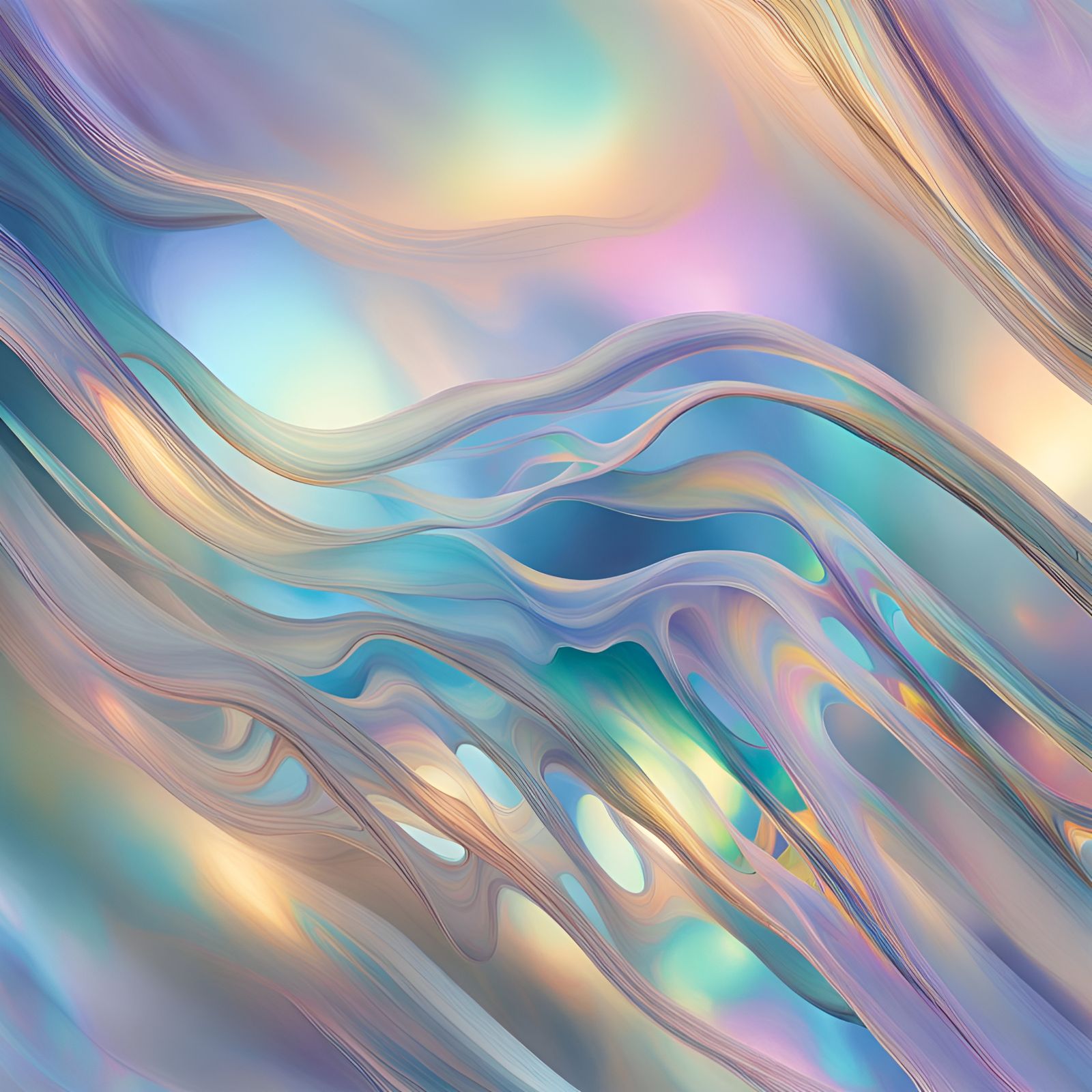 Opalescent Elegance in Ethereal Beauty