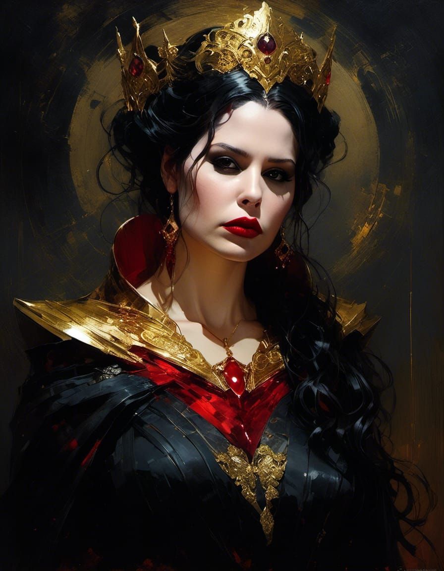 Ethereal Vampire Queen in Dark Splendor