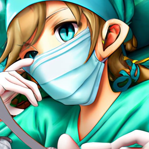 Anime Surgeon Performs Precision Surgery in Operating Room