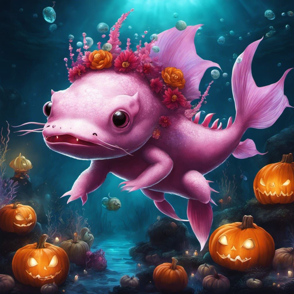 Axolotl Trick-or-Treats in an Underwater Anime World with Me...