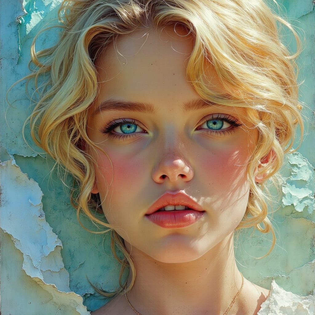 Hyperdetailed Oil Painting of a Blonde Ballerina