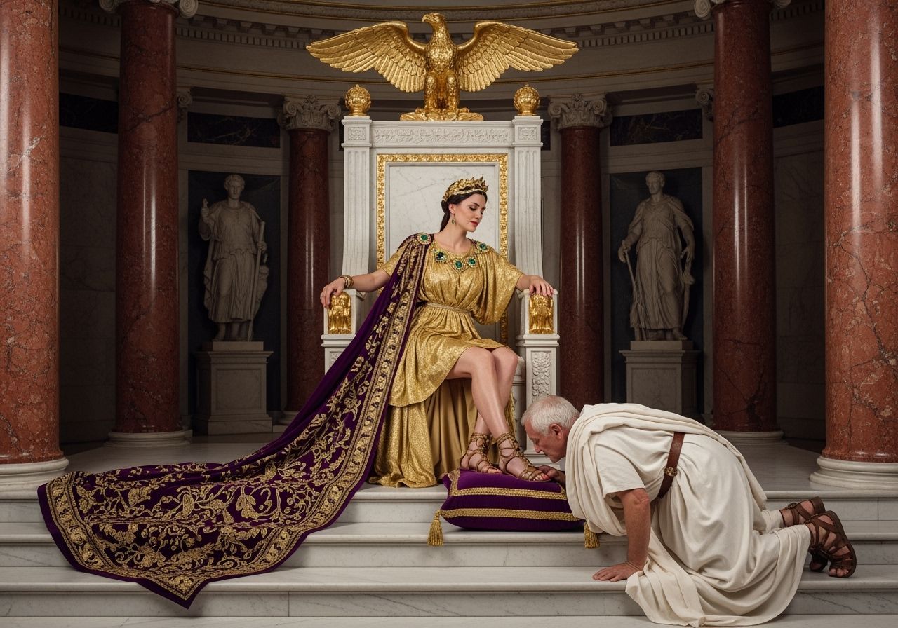 Empress Messalina on Her Lavish Throne