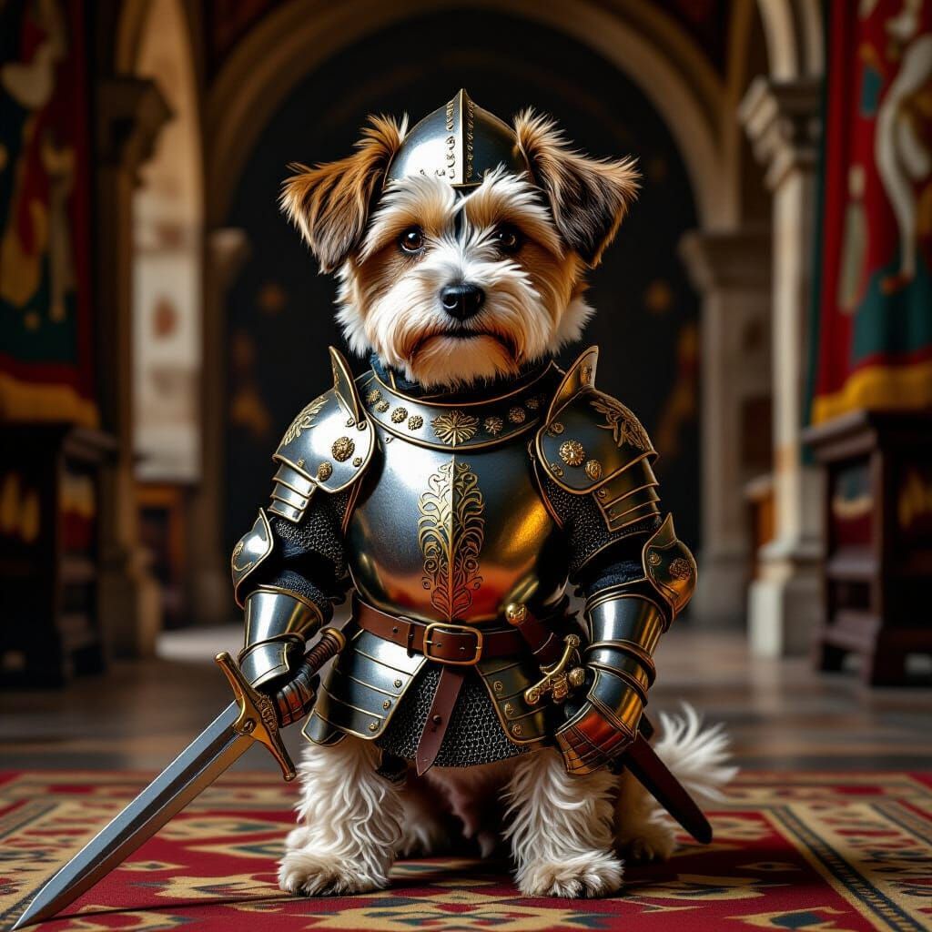 Podengo Knight in Baroque Armor