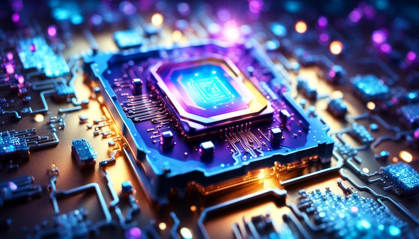 Vibrant Quantum Simulation in Hyperrealistic Digital Art