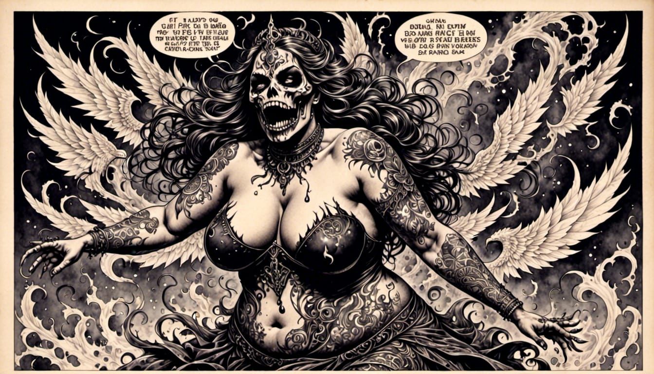 Decaying Dark Goddess of Sinister Elegance