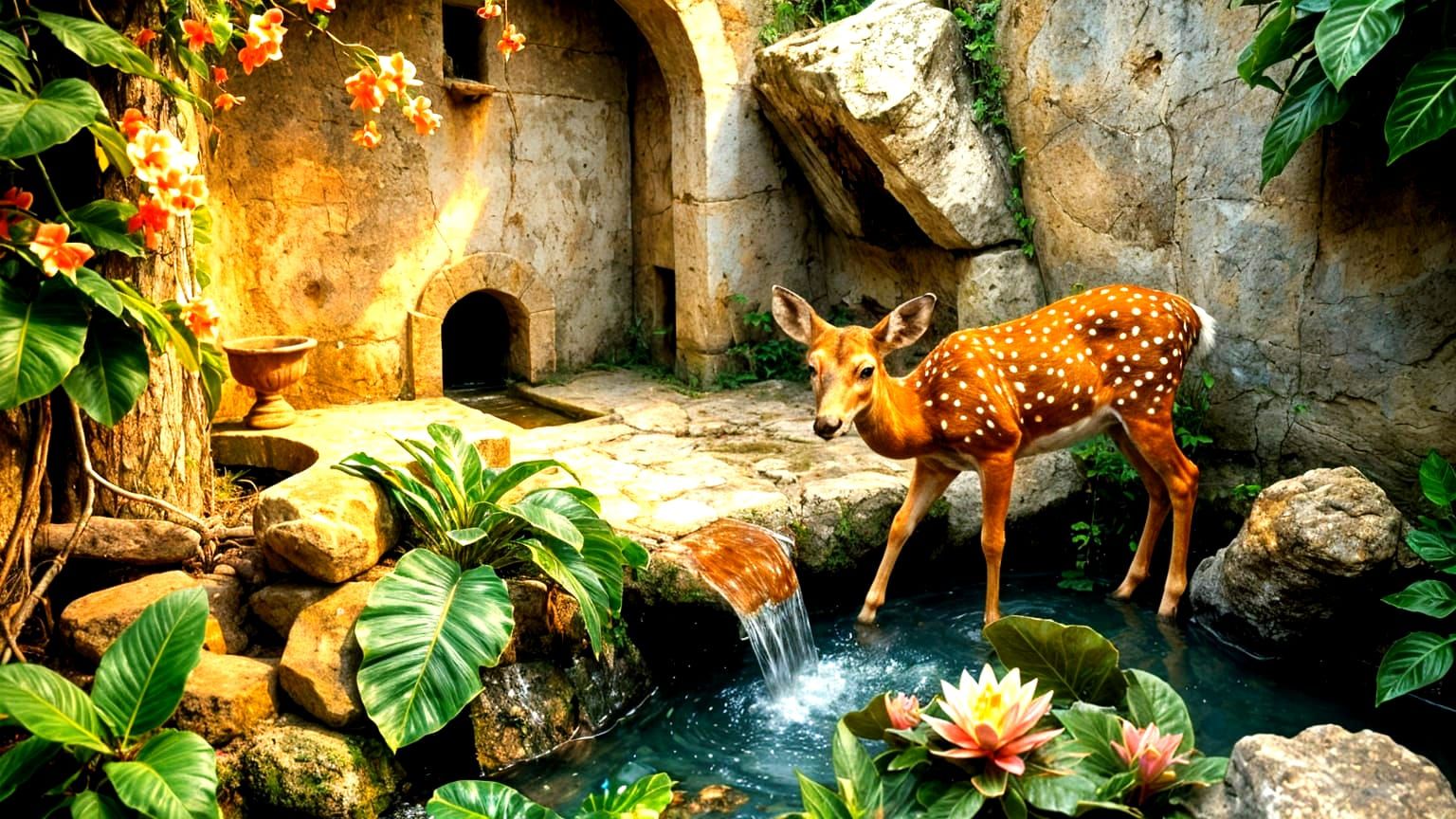 Jungle Ruins: Impressionistic View From Above