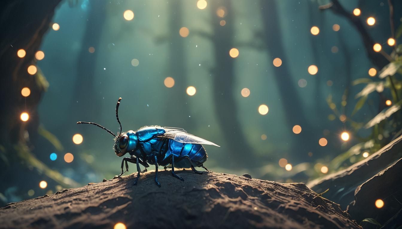 Serene Blue Cave Captured in Stunning Bokeh