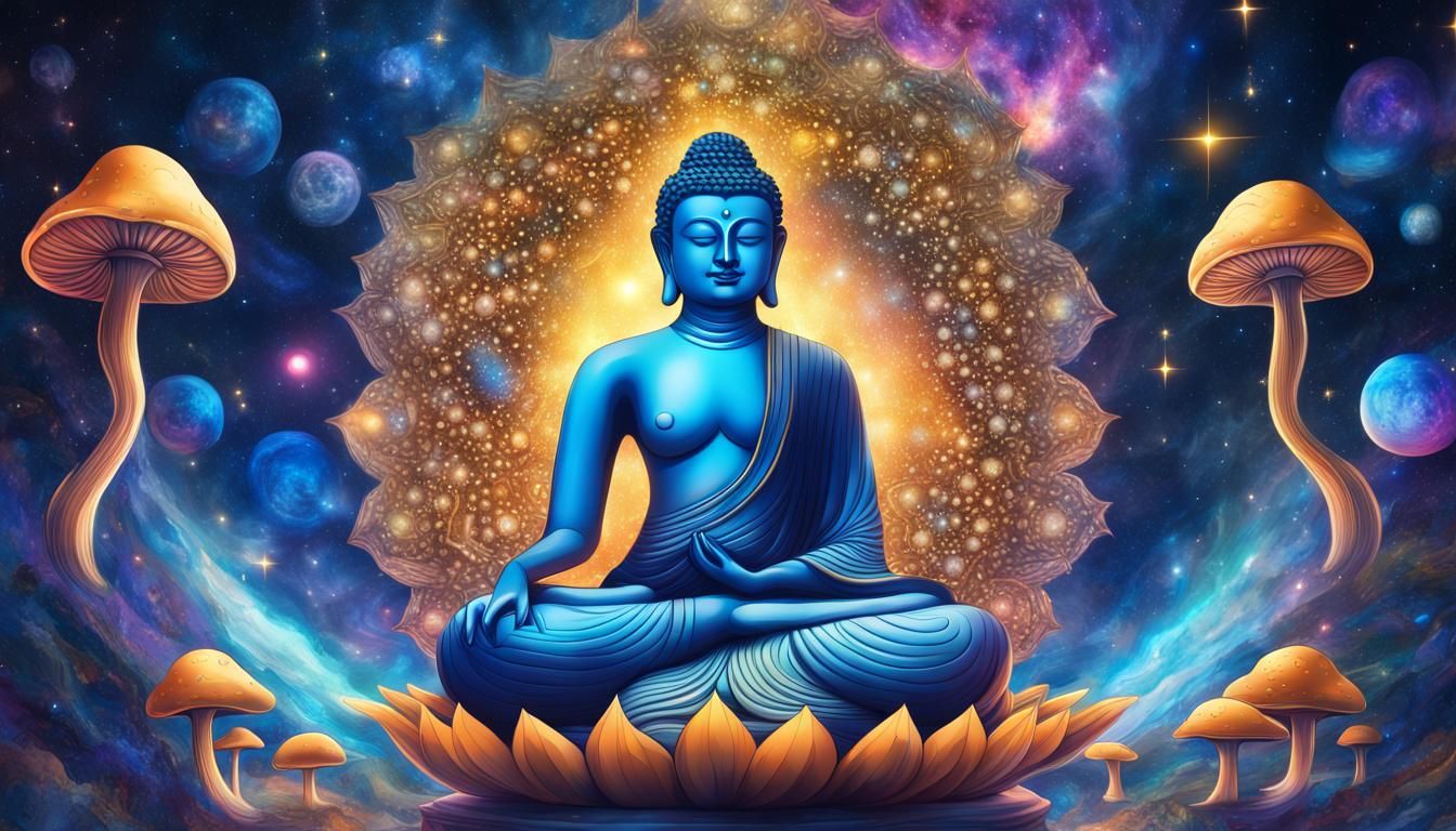 Buddha and mushrooms