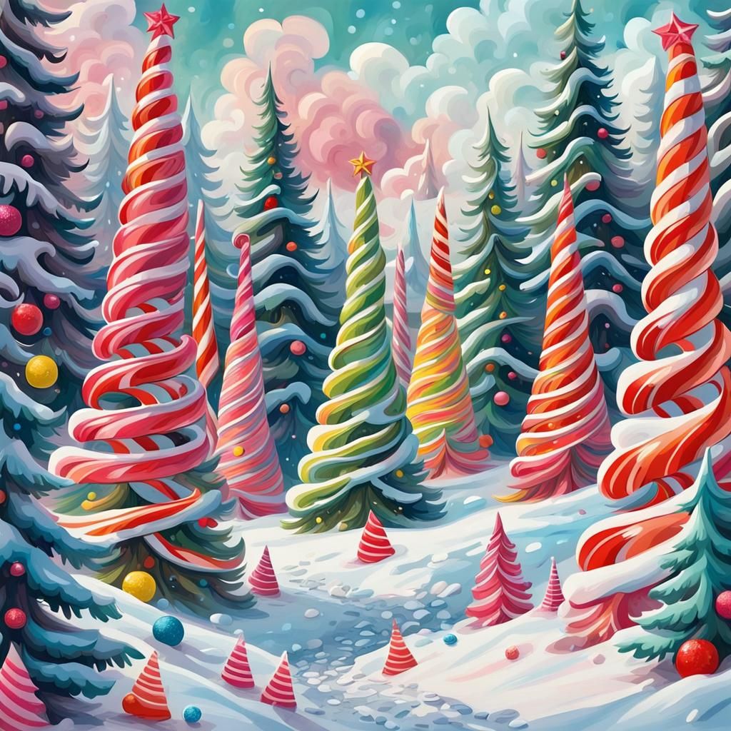 Candy Cane Christmas Trees