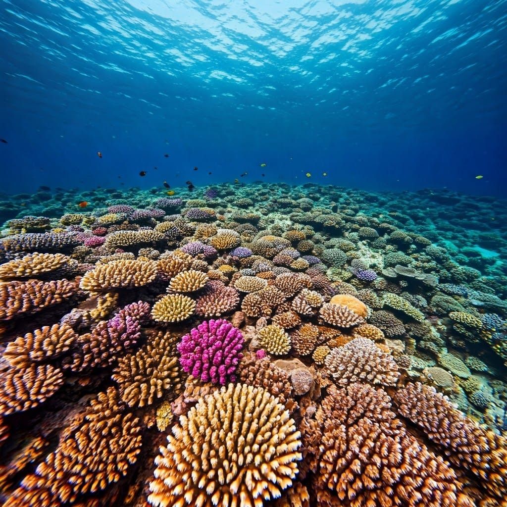 Vibrant Coral Paradise in Tropical National Geographic Style
