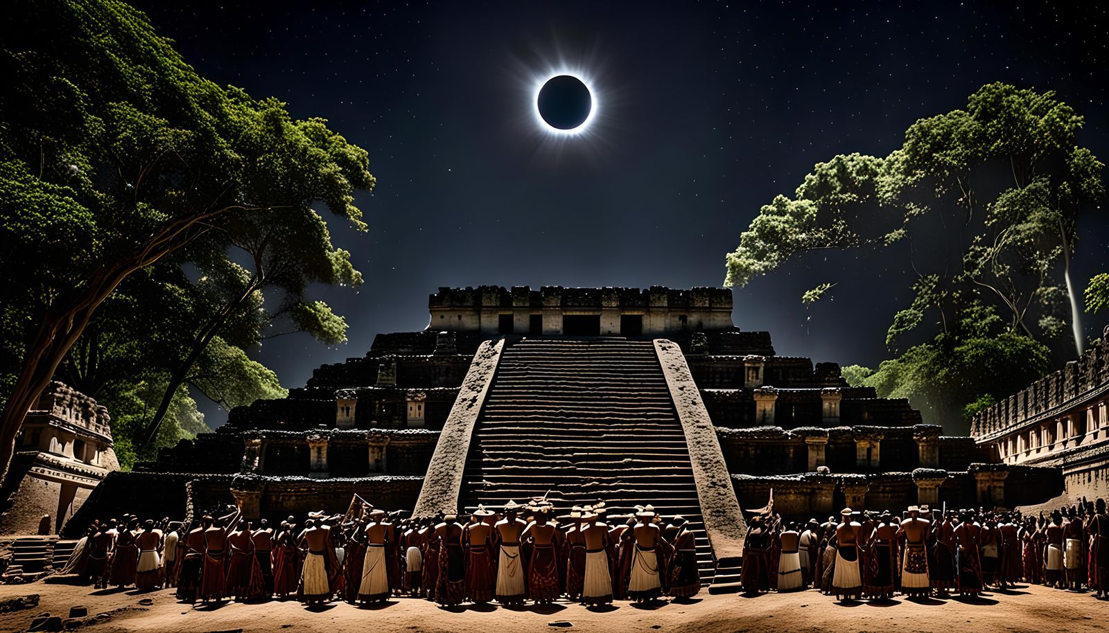 Mayan Temple Unveiled Amidst Total Solar Eclipse