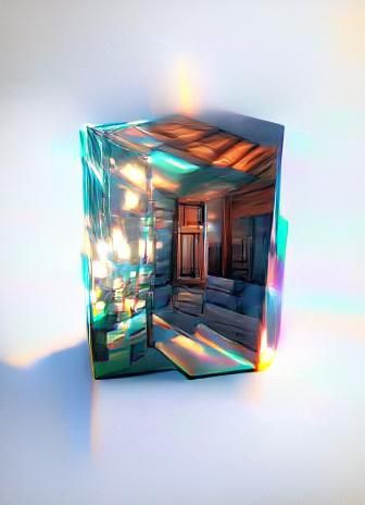 Volumetric Lighting Cyberpunk Glass Box in Unreal Engine