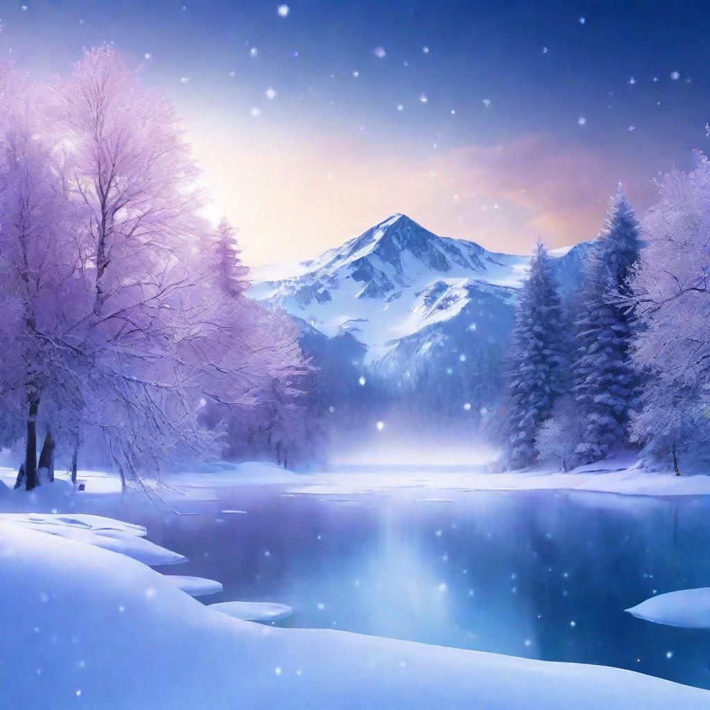 Ethereal Winter Wonderland in Majestic Digital Art