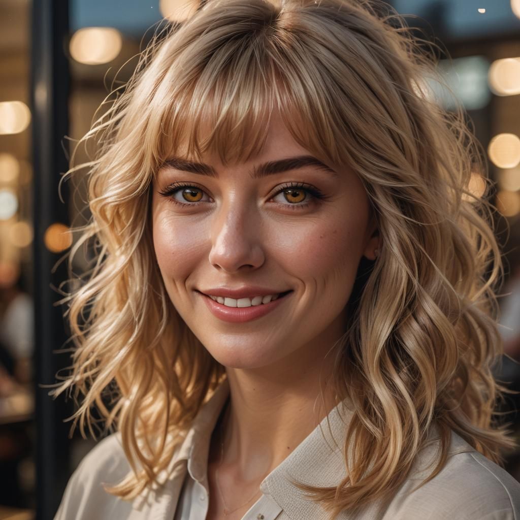 Glowing Evening Portrait in Hyper-Realistic Style