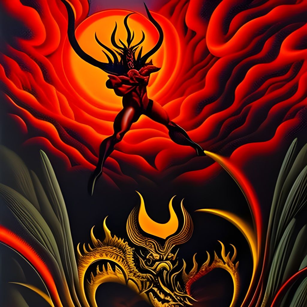 Surrealistic Demon of Fiery Despair