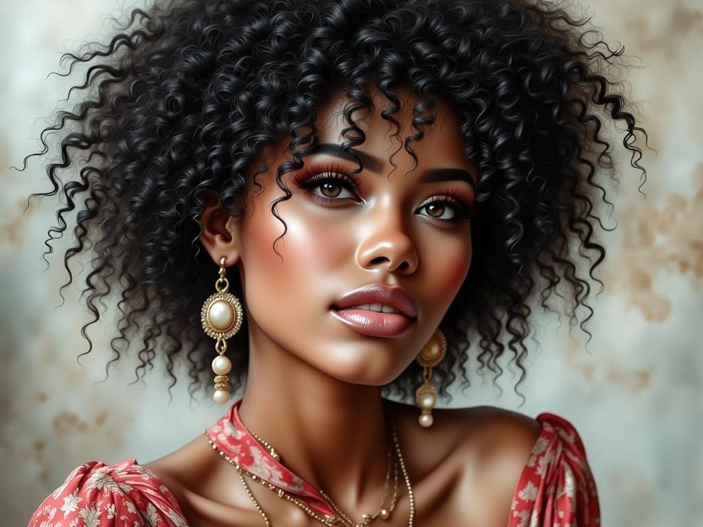 kenyan woman short curly black hair \