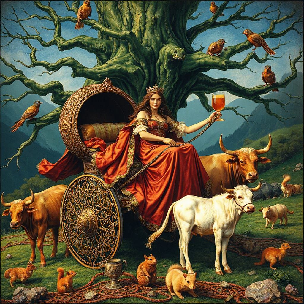 Queen Maeve in Celtic Art Style