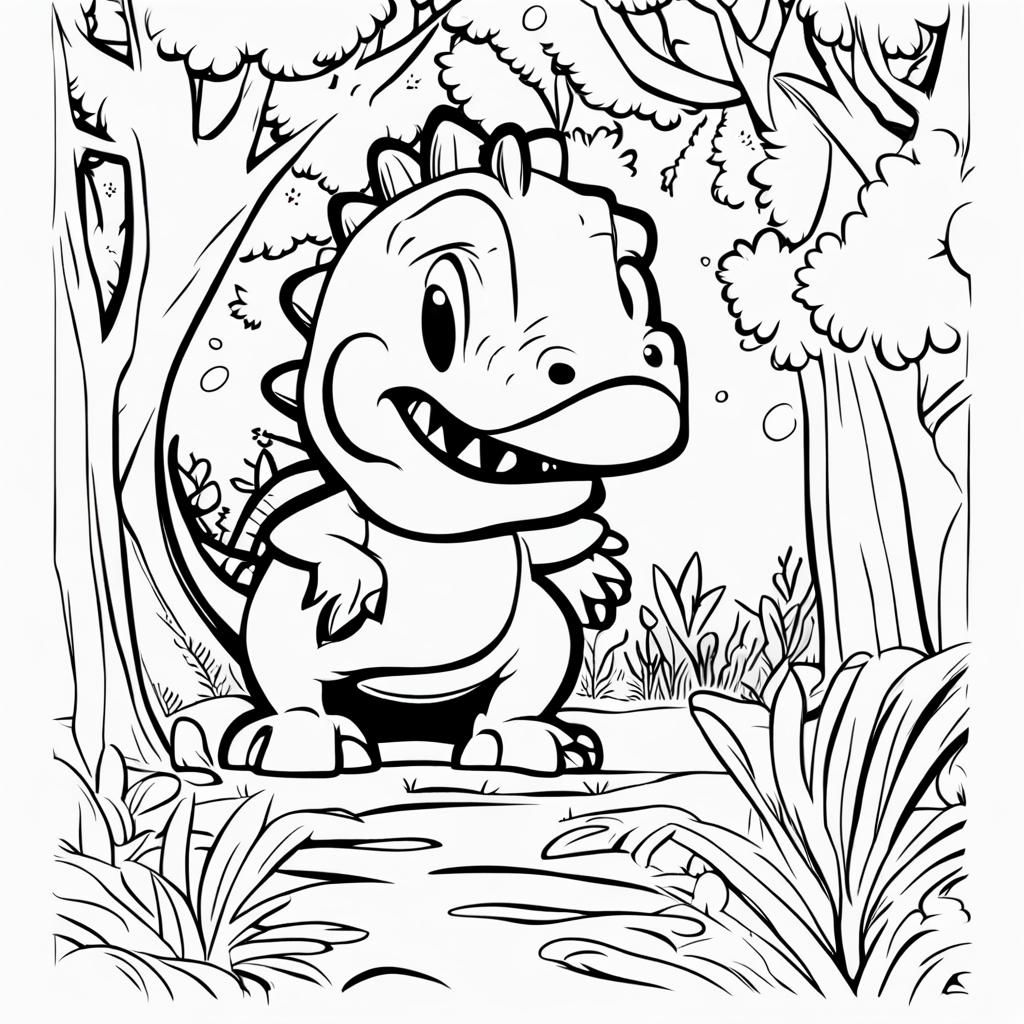 Danny the Dino colouring page