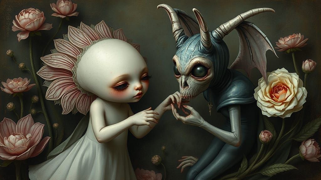 Surreal Beasts in Shadow: A Digital Illustration