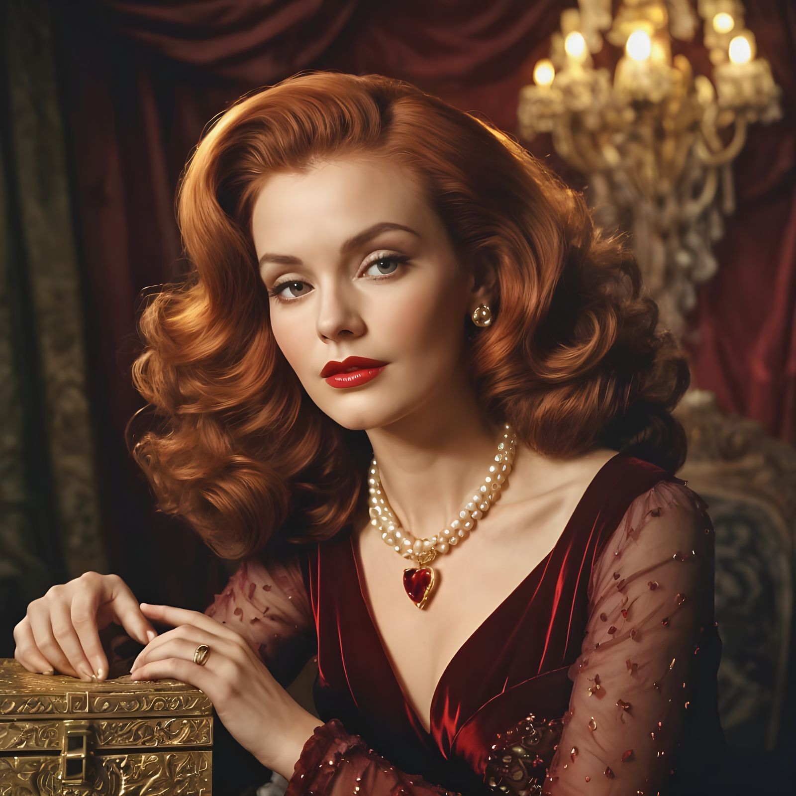 Vintage Hollywood Glamour in Opera Setting