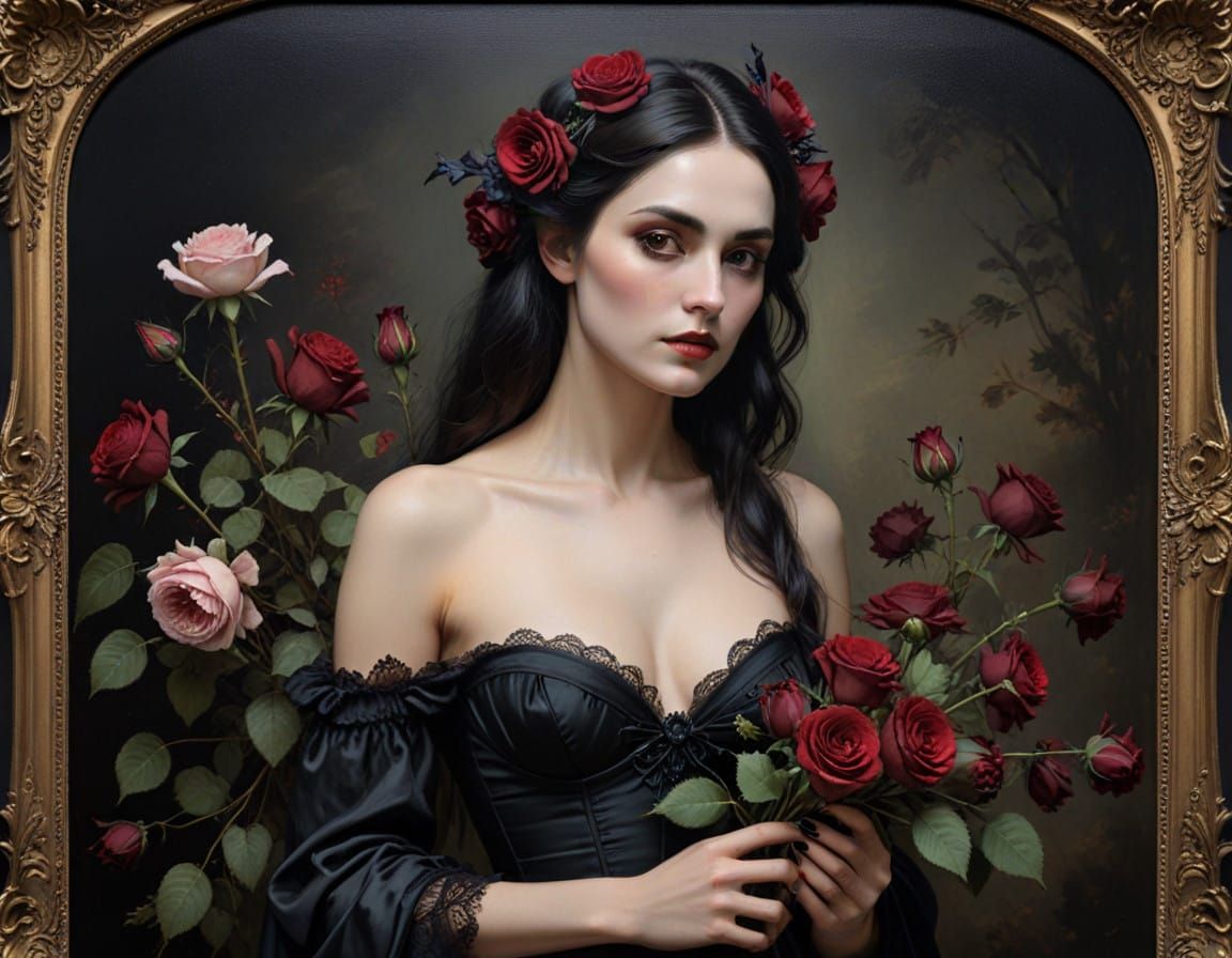 Ethereal Victorian Goddess in Moody, Romantic Portraiture