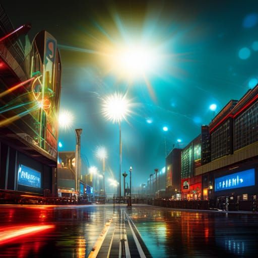 Cyberpunk Cityscape Masterpiece with Vibrant Lights