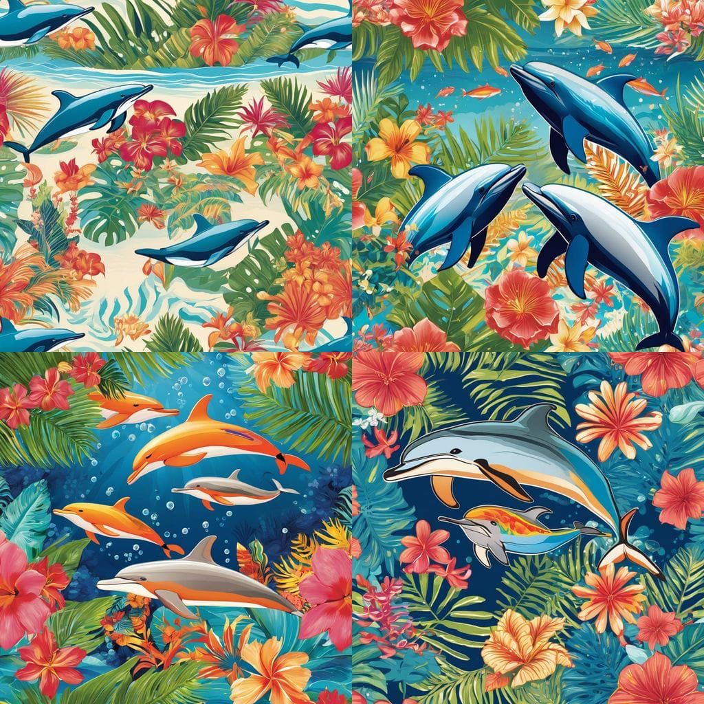 Dolphins Dance in Tropical Splendor