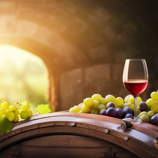 Wine Cellar Scene in Warm Candlelight