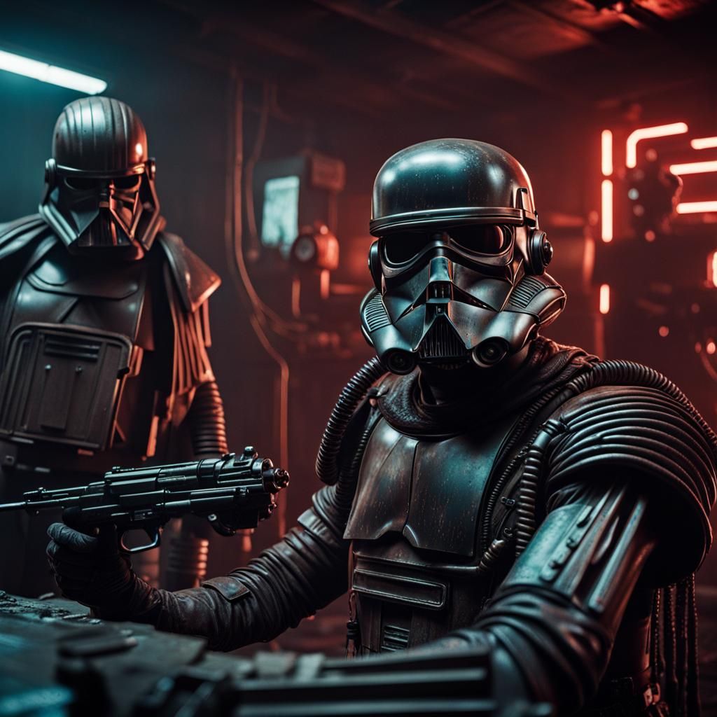 Cyberpunk Star Wars in a Post-apocalyptic Dystopian World of...