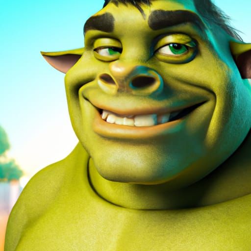 Shrek in Vibrant 3D Concept Art