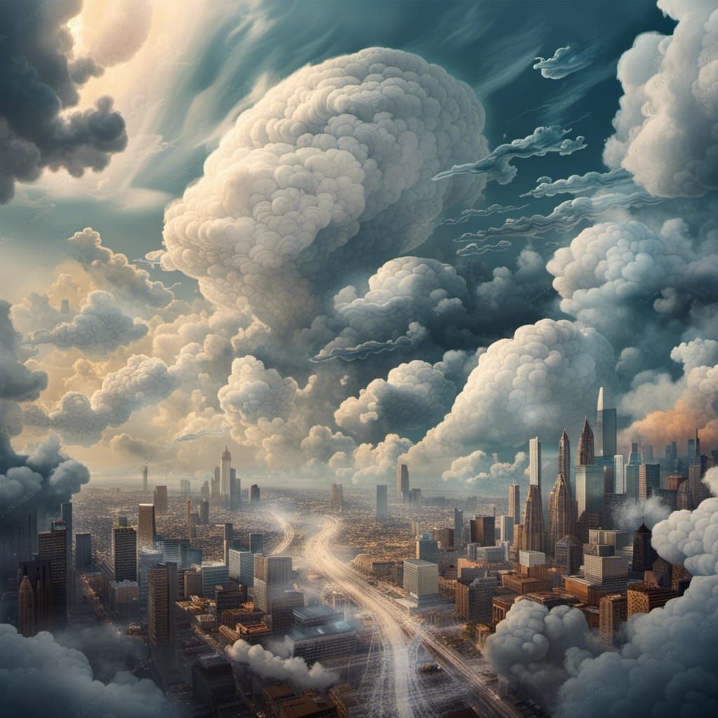 Surreal Cityscape Dreams in Academicism Style