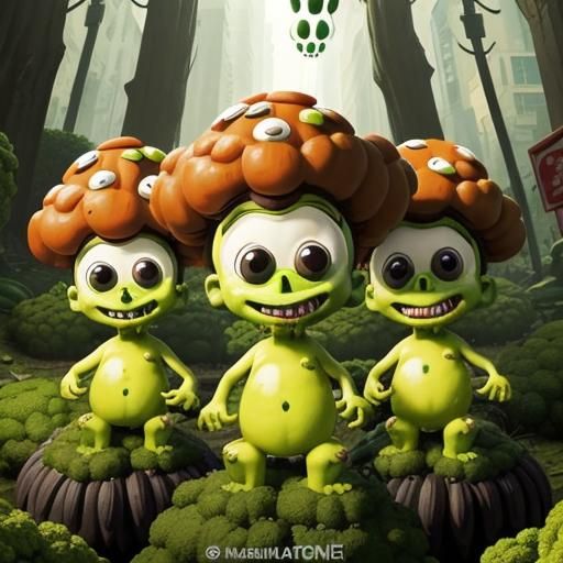 Surreal Claymation Broccoli Zombies Take Over City Streets