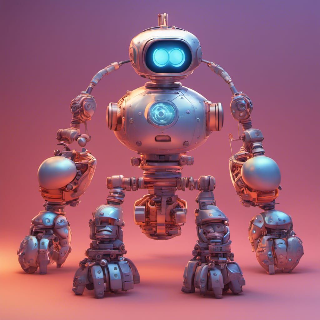 Renaissance Inspired 3D Digital Art of Artificial Intelligen...