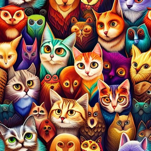 Intricately Detailed Interdimensional Flock Art