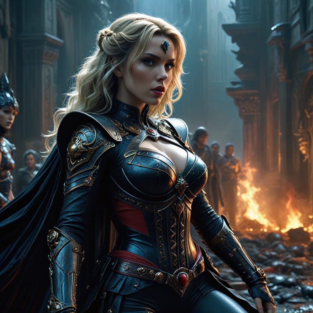 Harem Scene in Comic Book Style