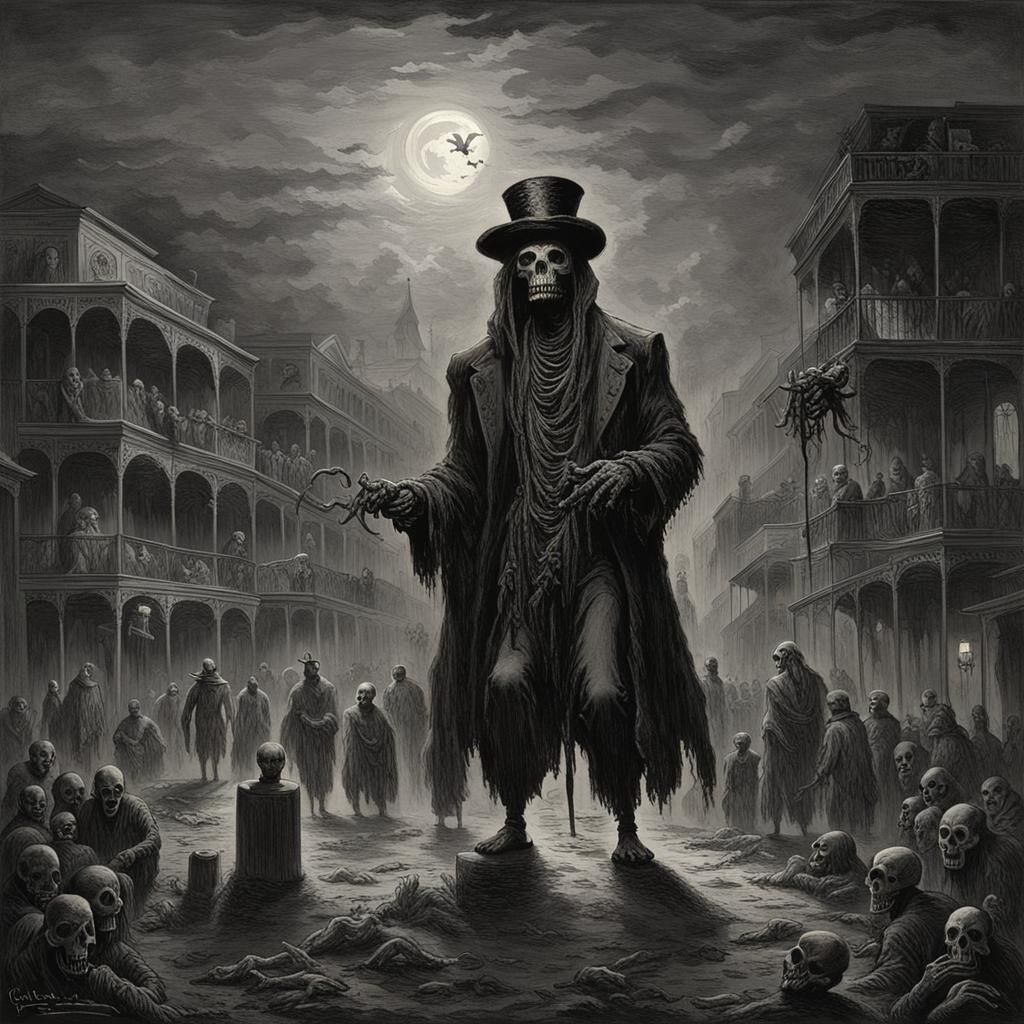Dark New Orleans Voodoo in a Haunting Gothic Style