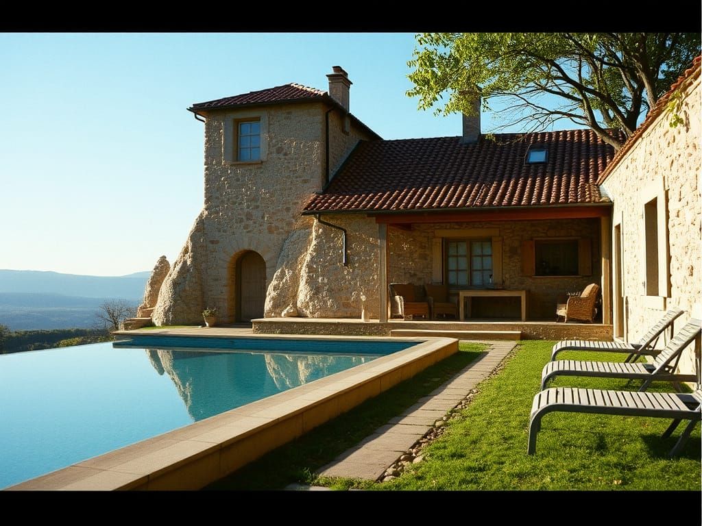 Rustic Dream House in Lozère with Pool and Tower