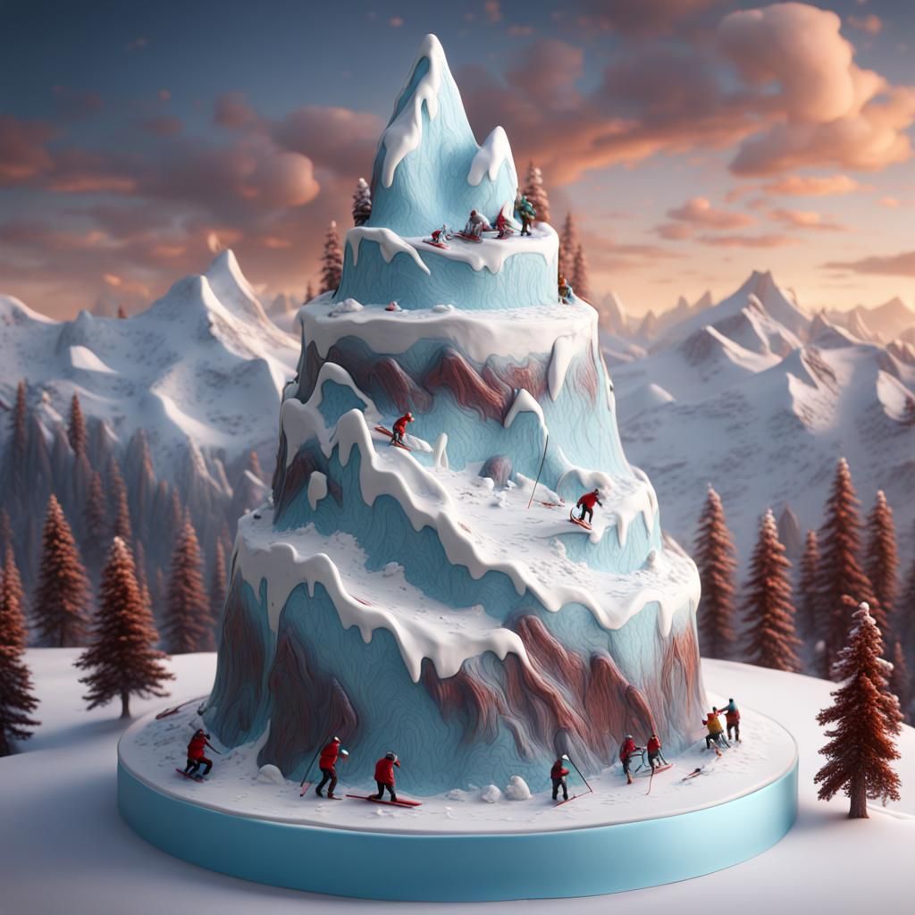 Fantastical Winter Wonderland Cake